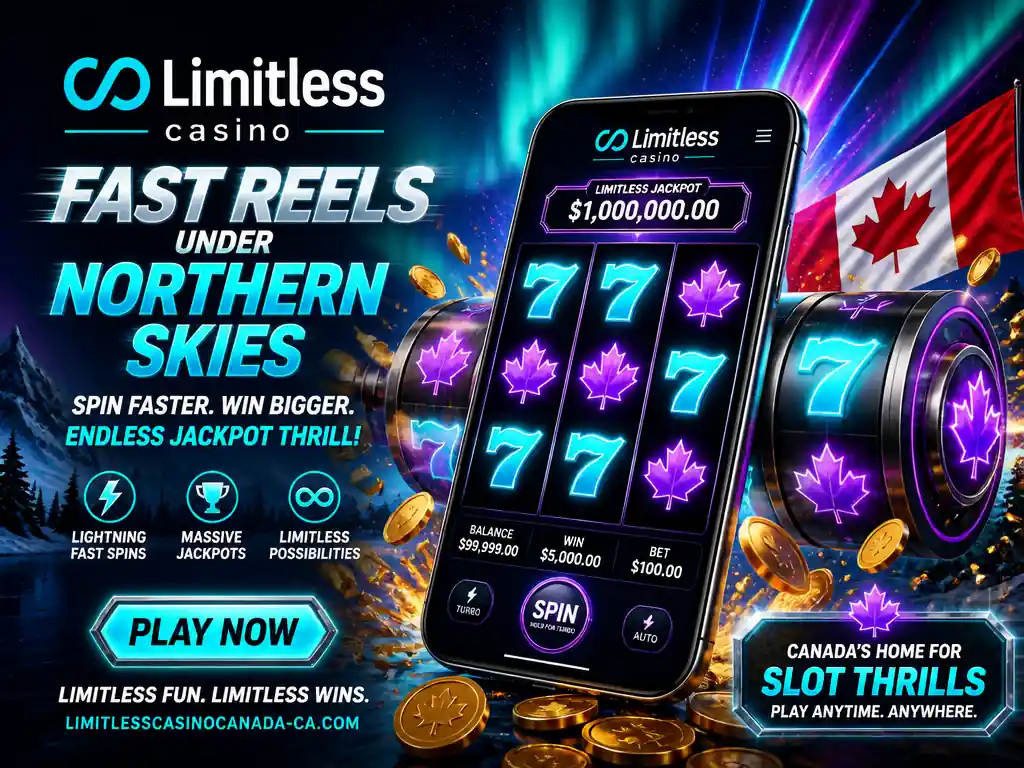 Limitless Casino Canada slots jackpot 1000000$ balance 99999$ win 5000$